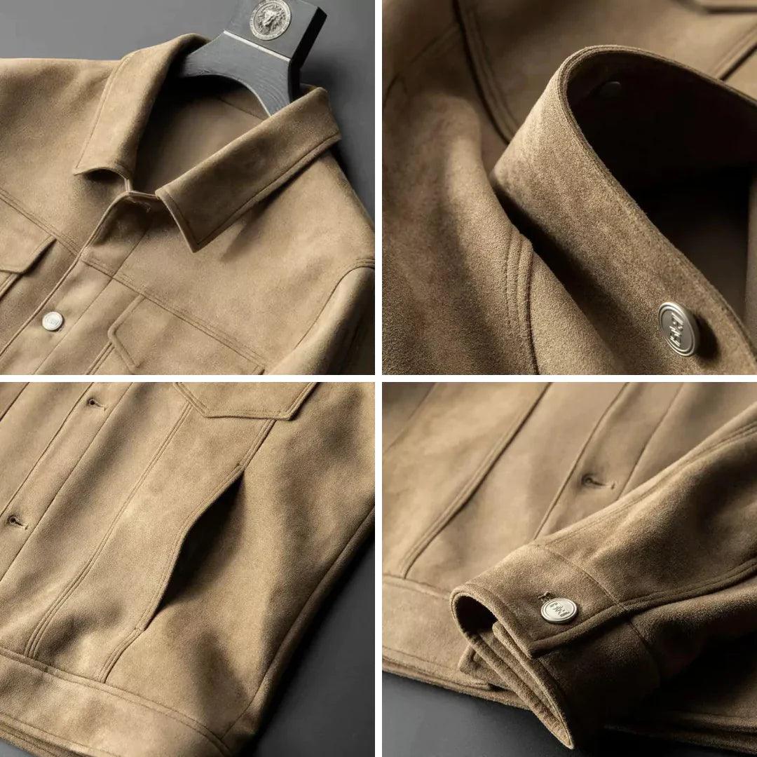 Rochester suede trucker jacket