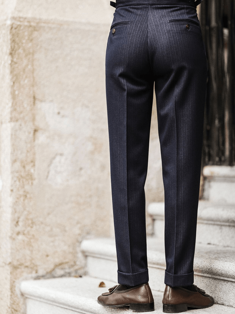 Napoli men's vintage business casual pants - non-iron