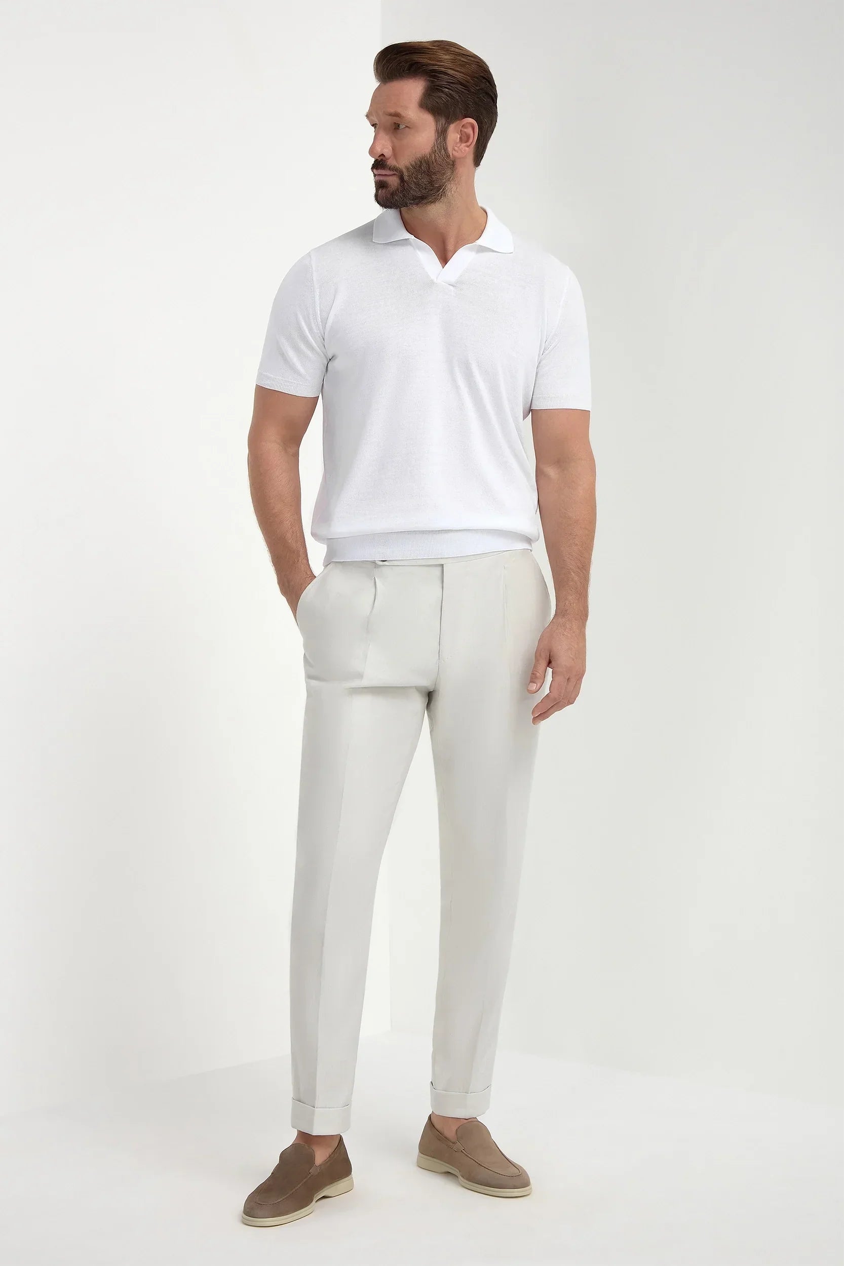 White polo shirt