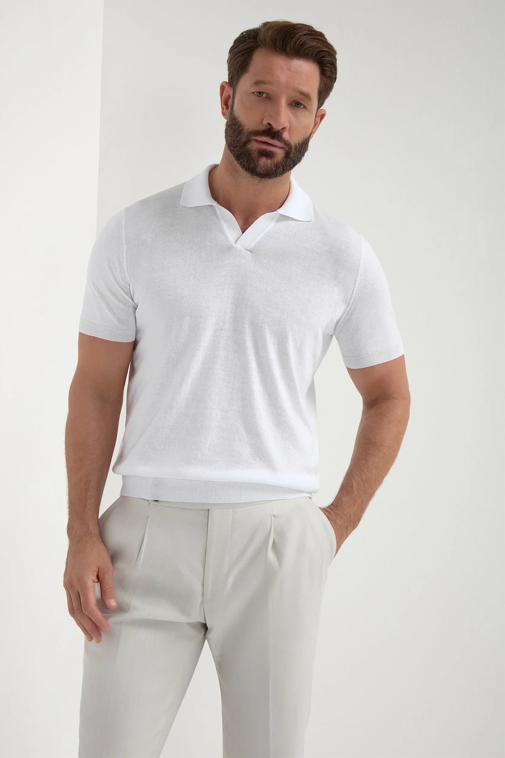 White polo shirt