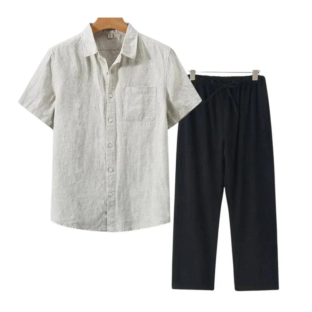 Old Money linen combo (short sleeves)