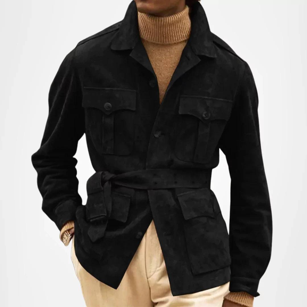 The Alderman military suede jacket