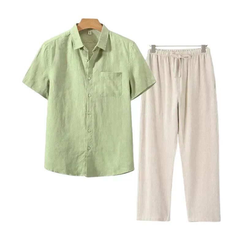 Old Money linen combo (short sleeves)