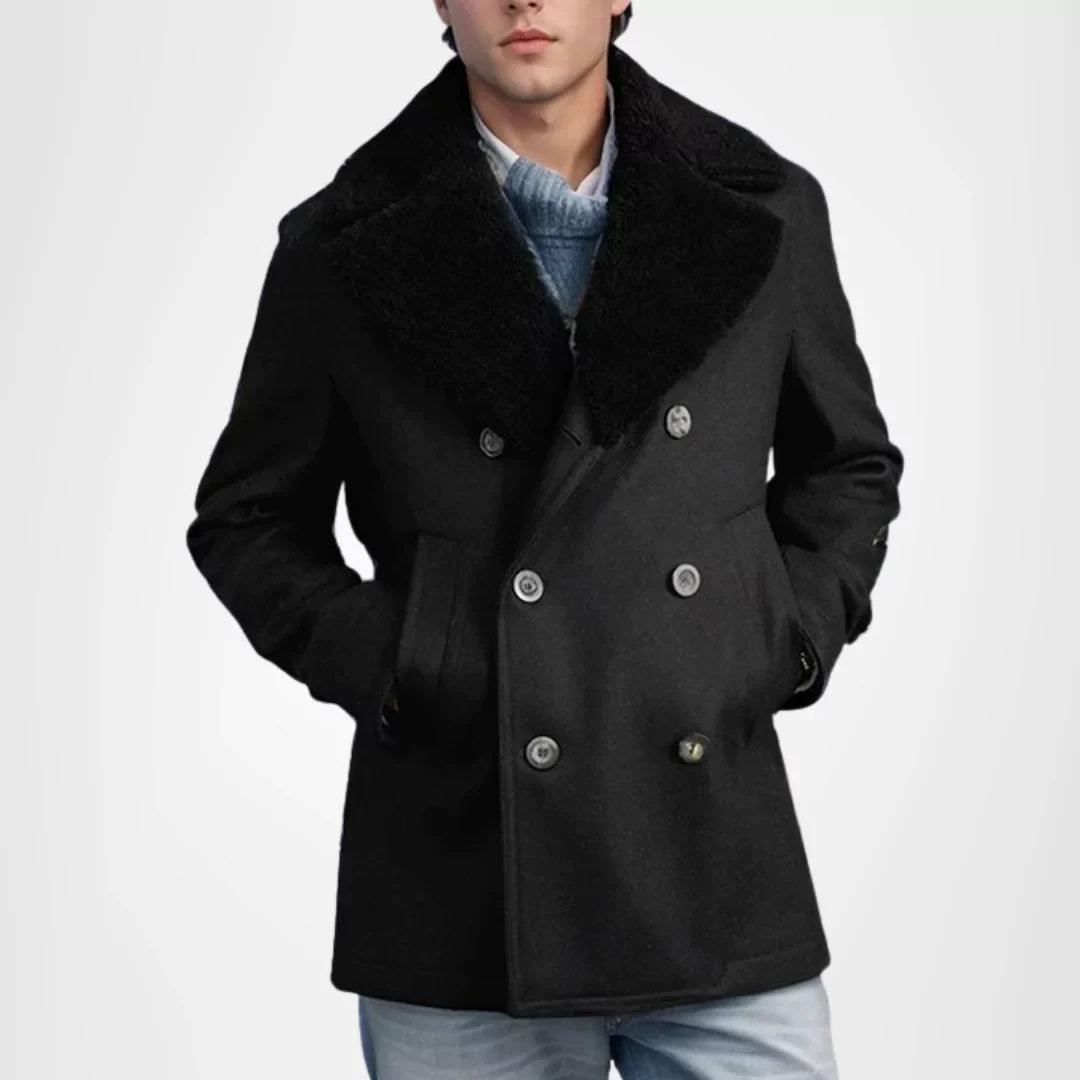 Haverford alpaca wool pea jacket