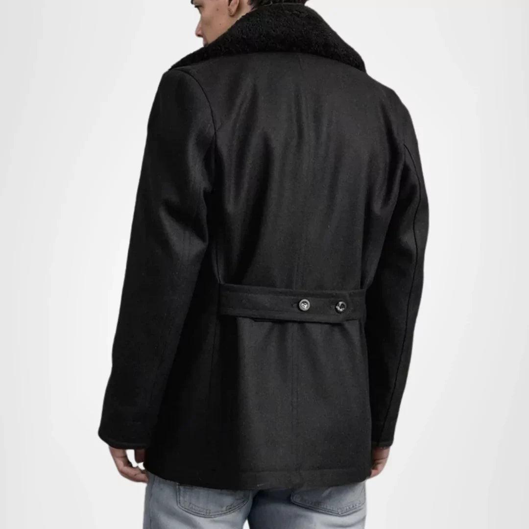 Haverford alpaca wool pea jacket