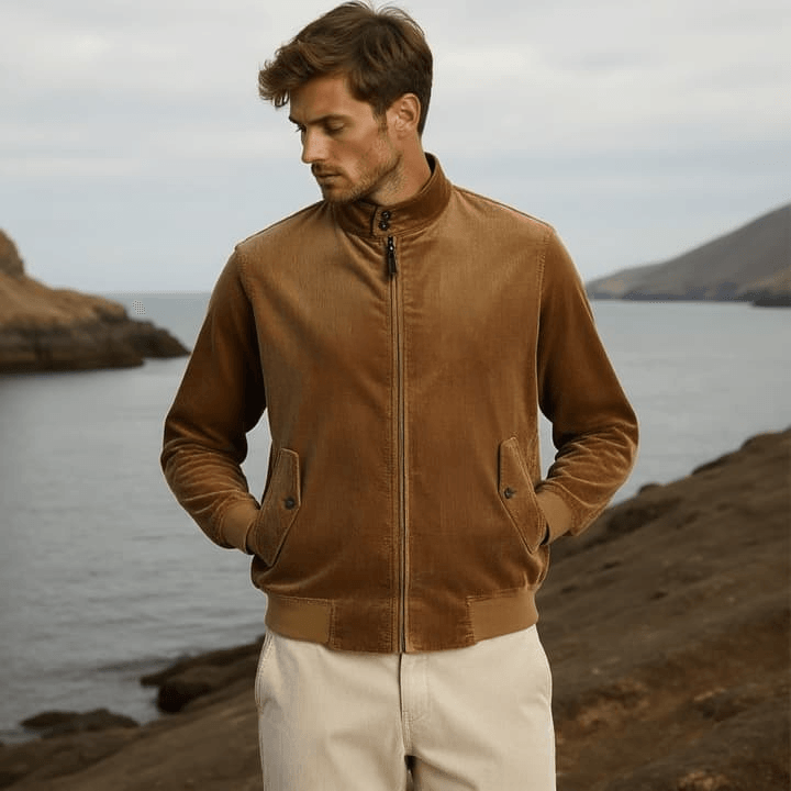 Highbury corduroy polo jacket