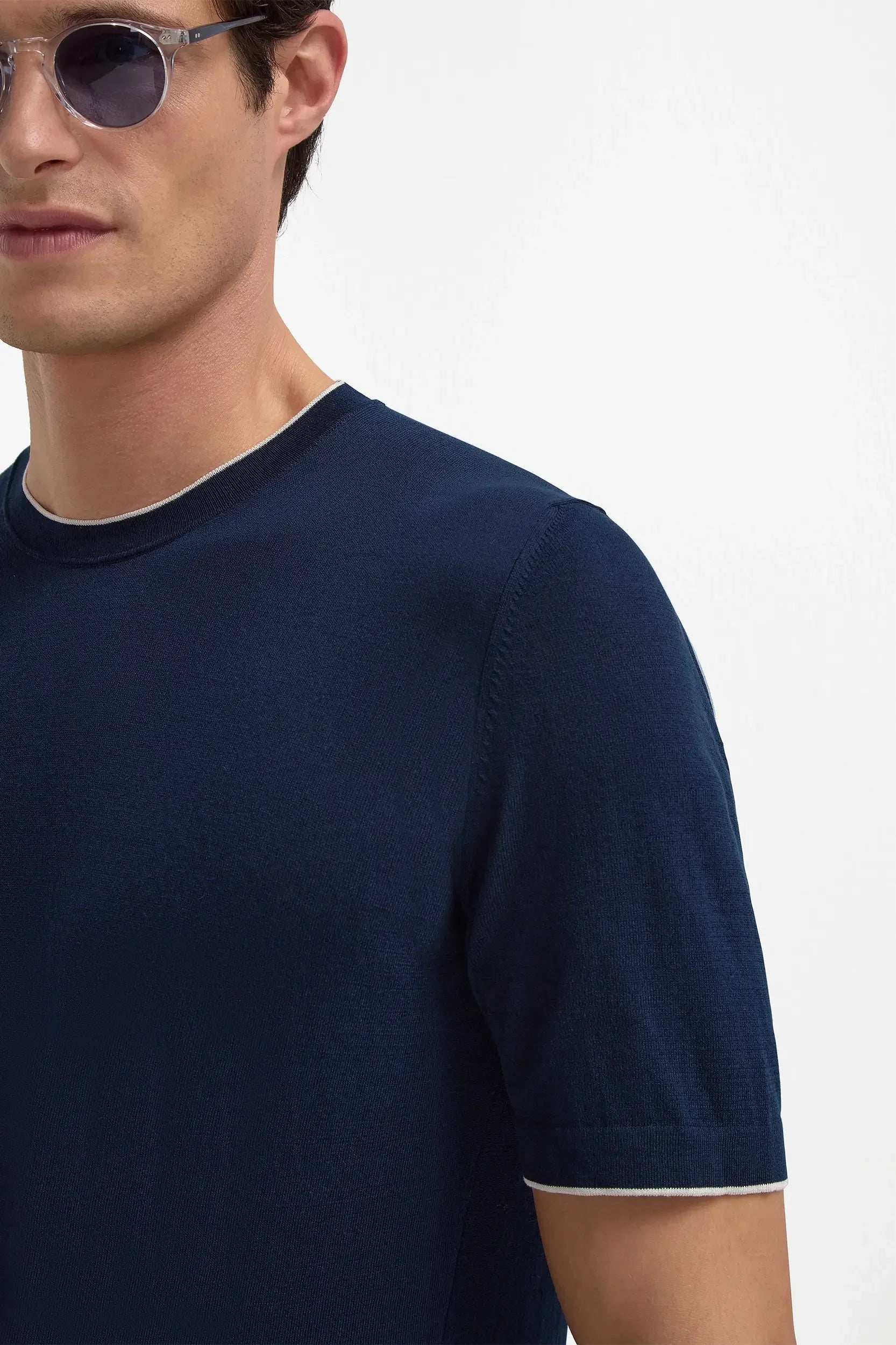 Blue mesh T-shirt