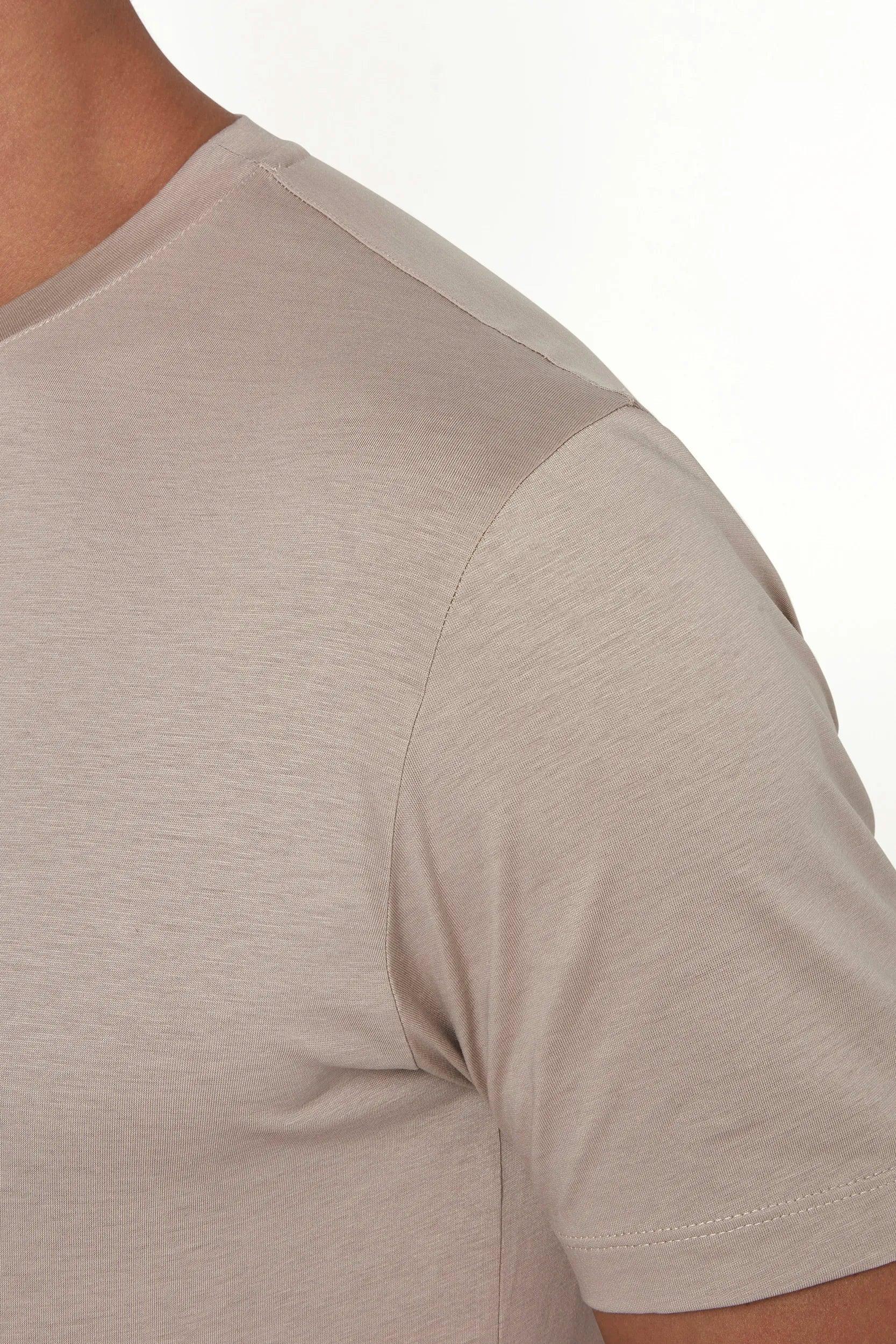 Taupe jersey T-shirt