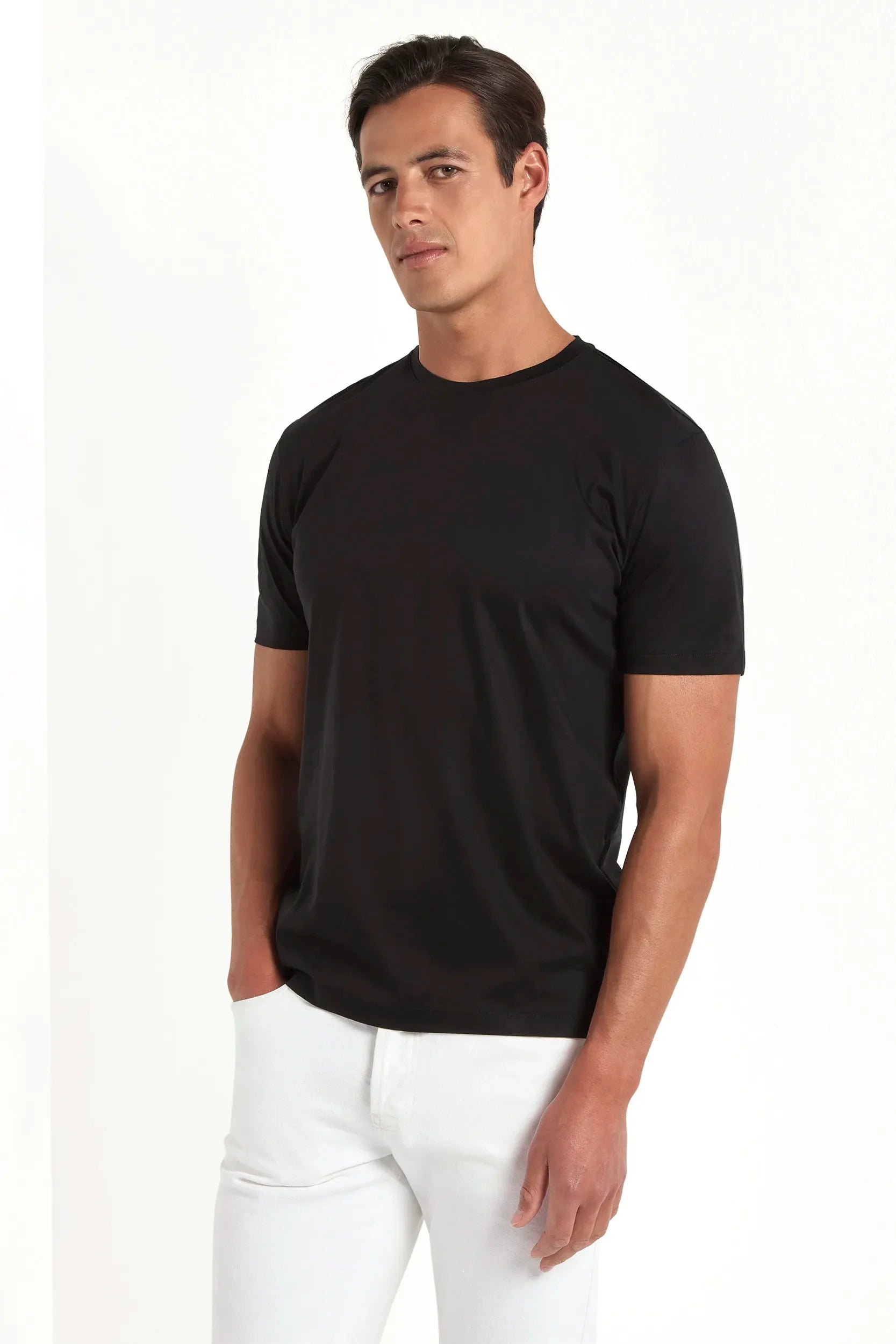 Black Merino Wool T-Shirt
