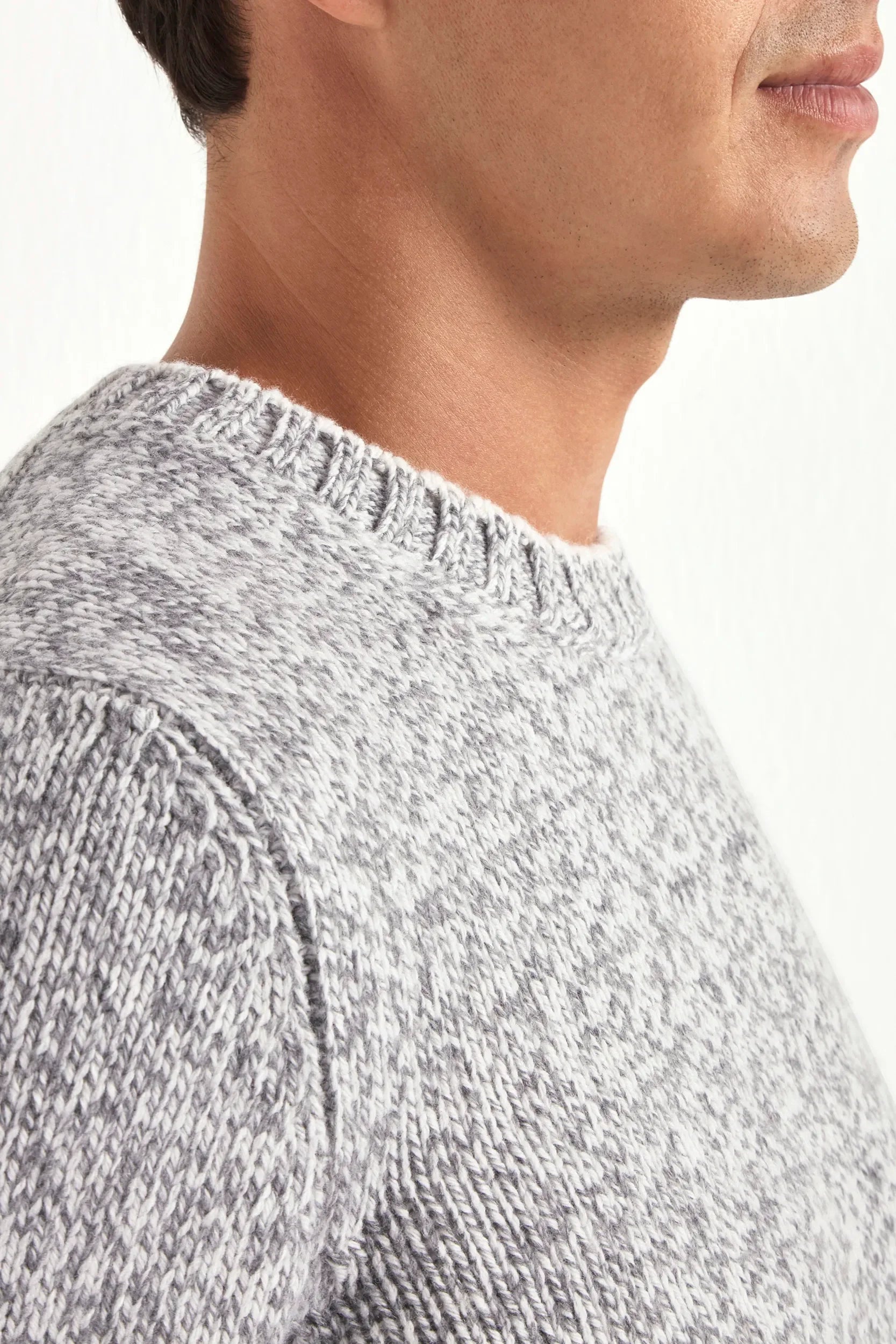 Light grey round-neck sweater