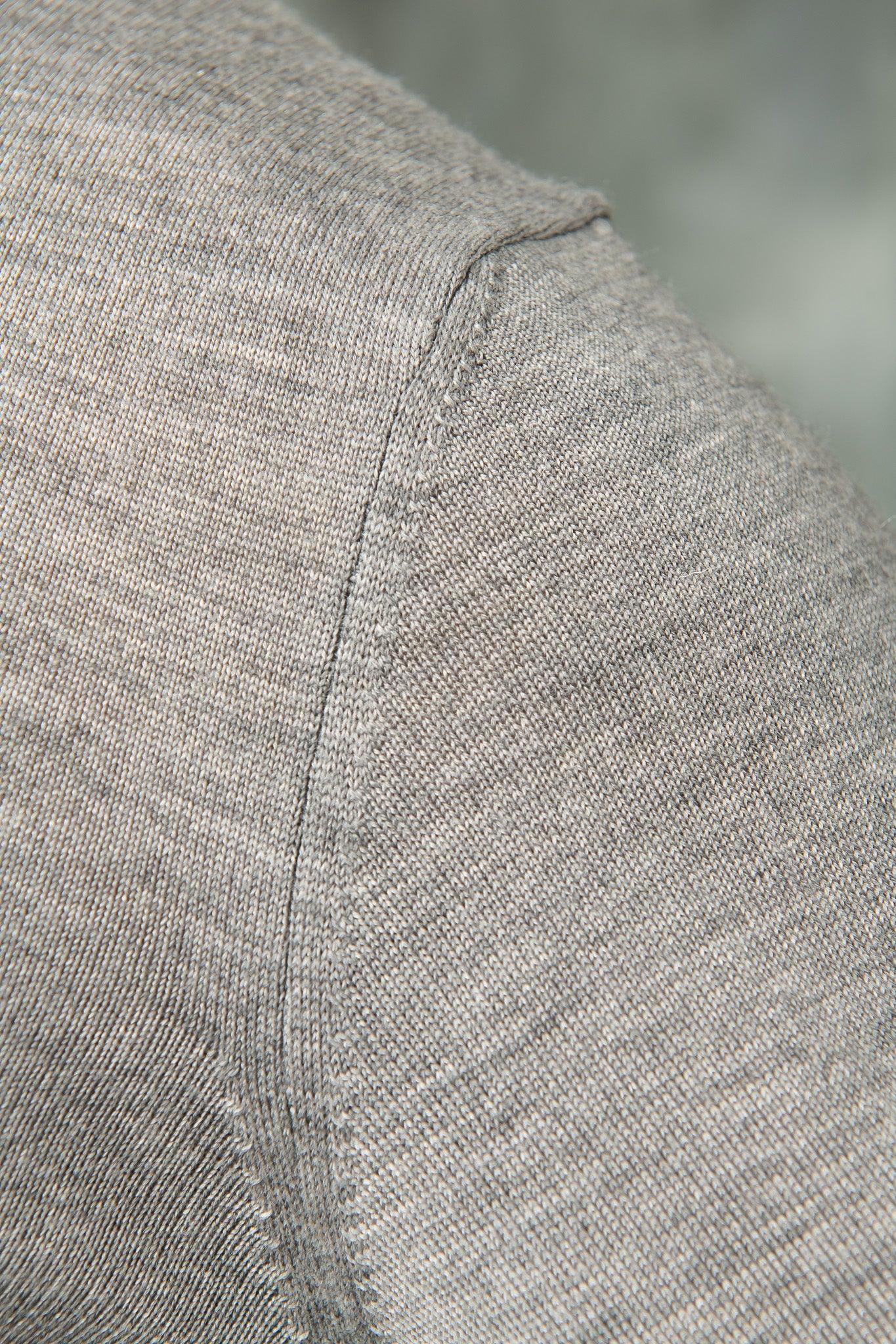 Grey merino turtleneck sweater