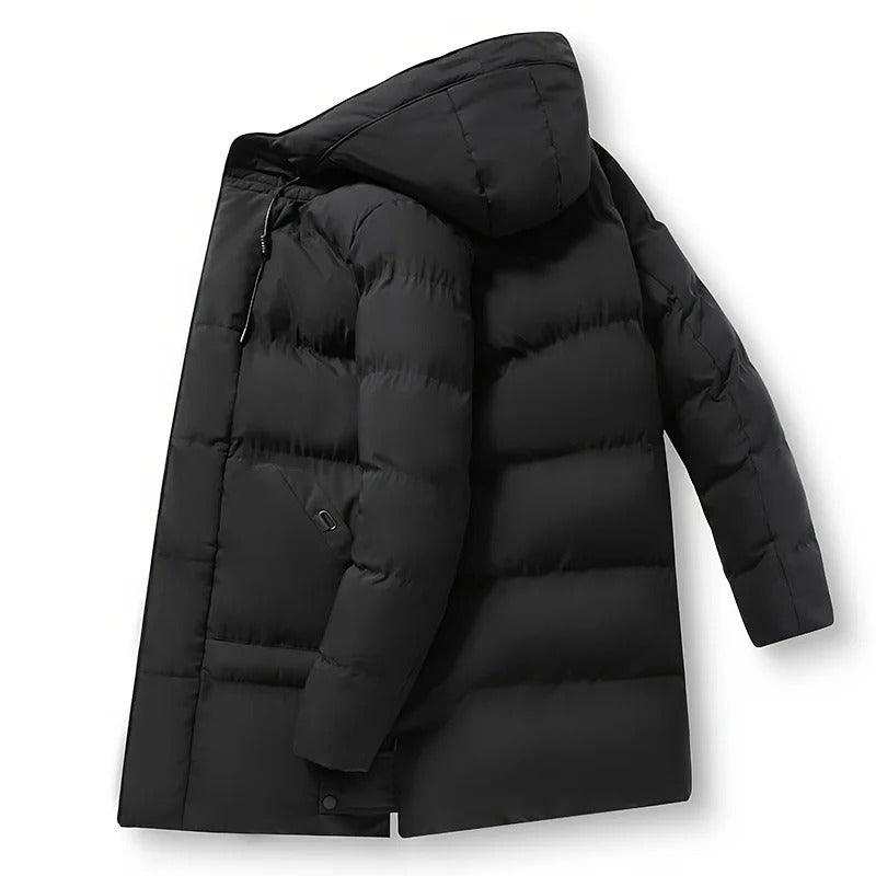 Mid-length hooded jacket
