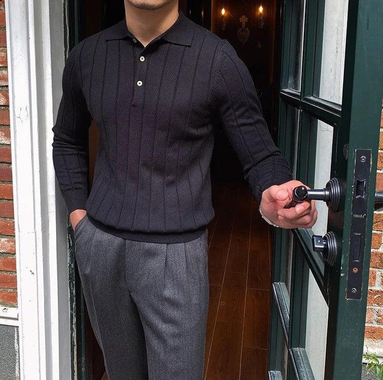 Autumn knitted sweatshirt