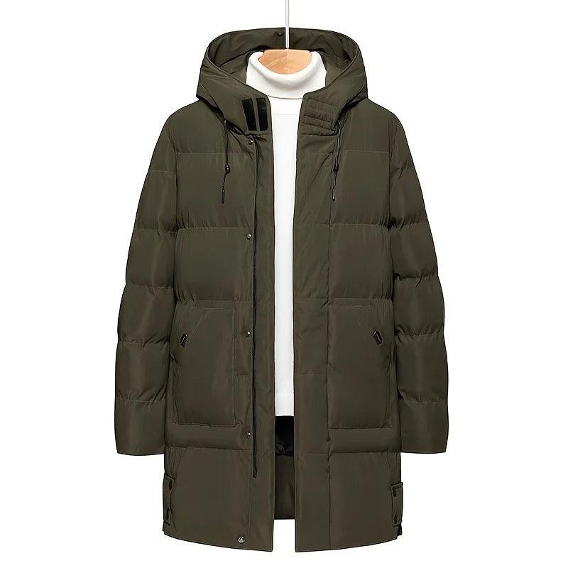 Mid-length hooded jacket