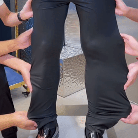 High-stretch classic pants for men