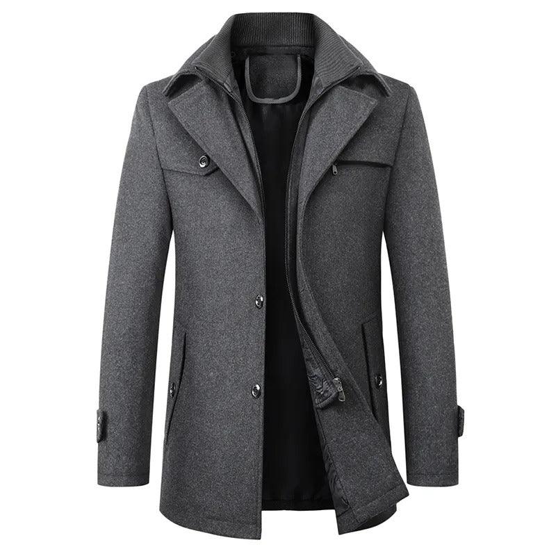Top-quality virgin wool overcoat