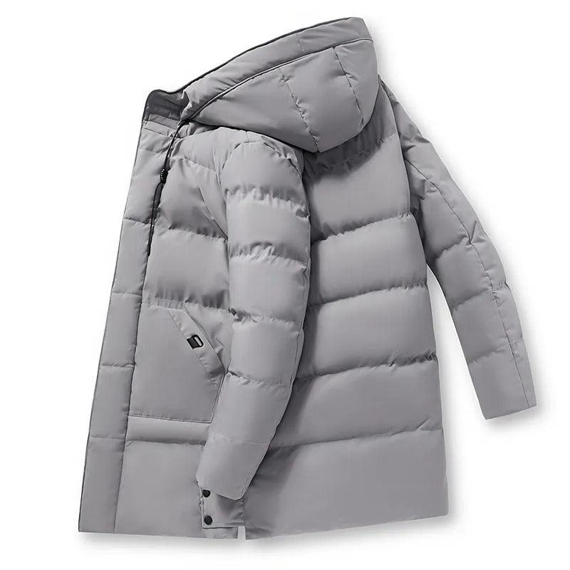 Mid-length hooded jacket