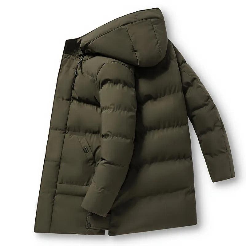 Mid-length hooded jacket