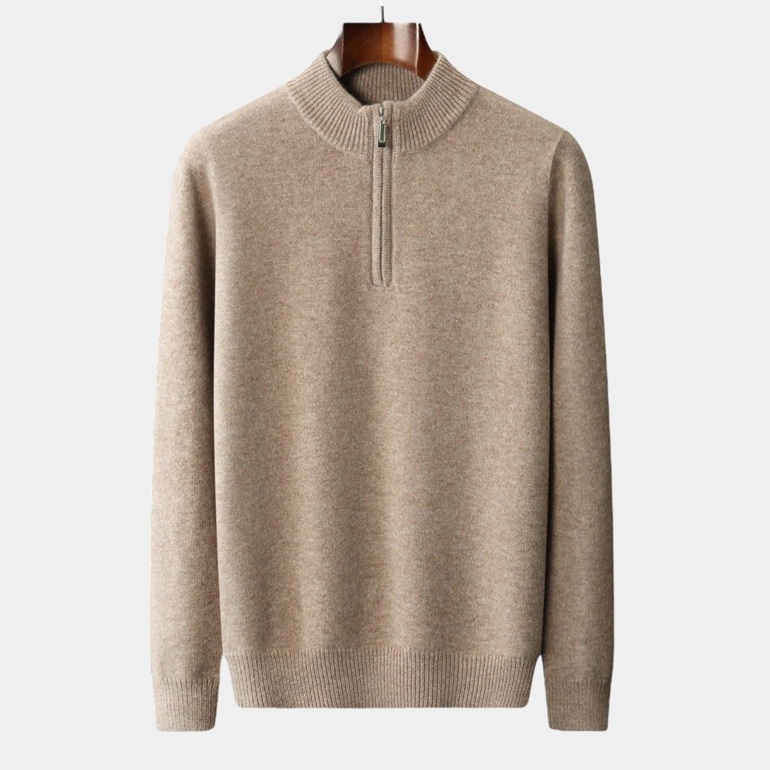 Arundel merino wool quarter-zip sweater