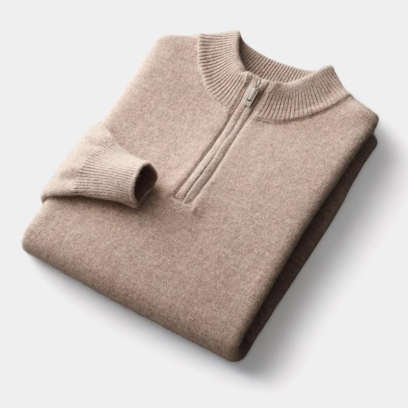 Arundel merino wool quarter-zip sweater
