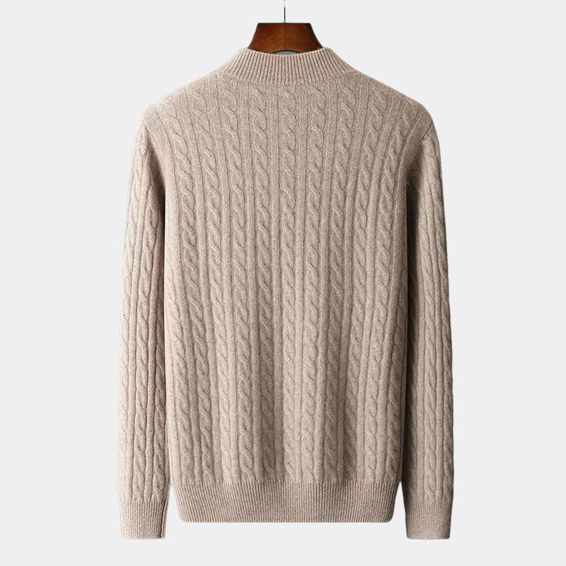 Chiltern merino wool quarter-zip sweater
