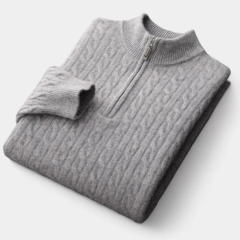 Chiltern merino wool quarter-zip sweater