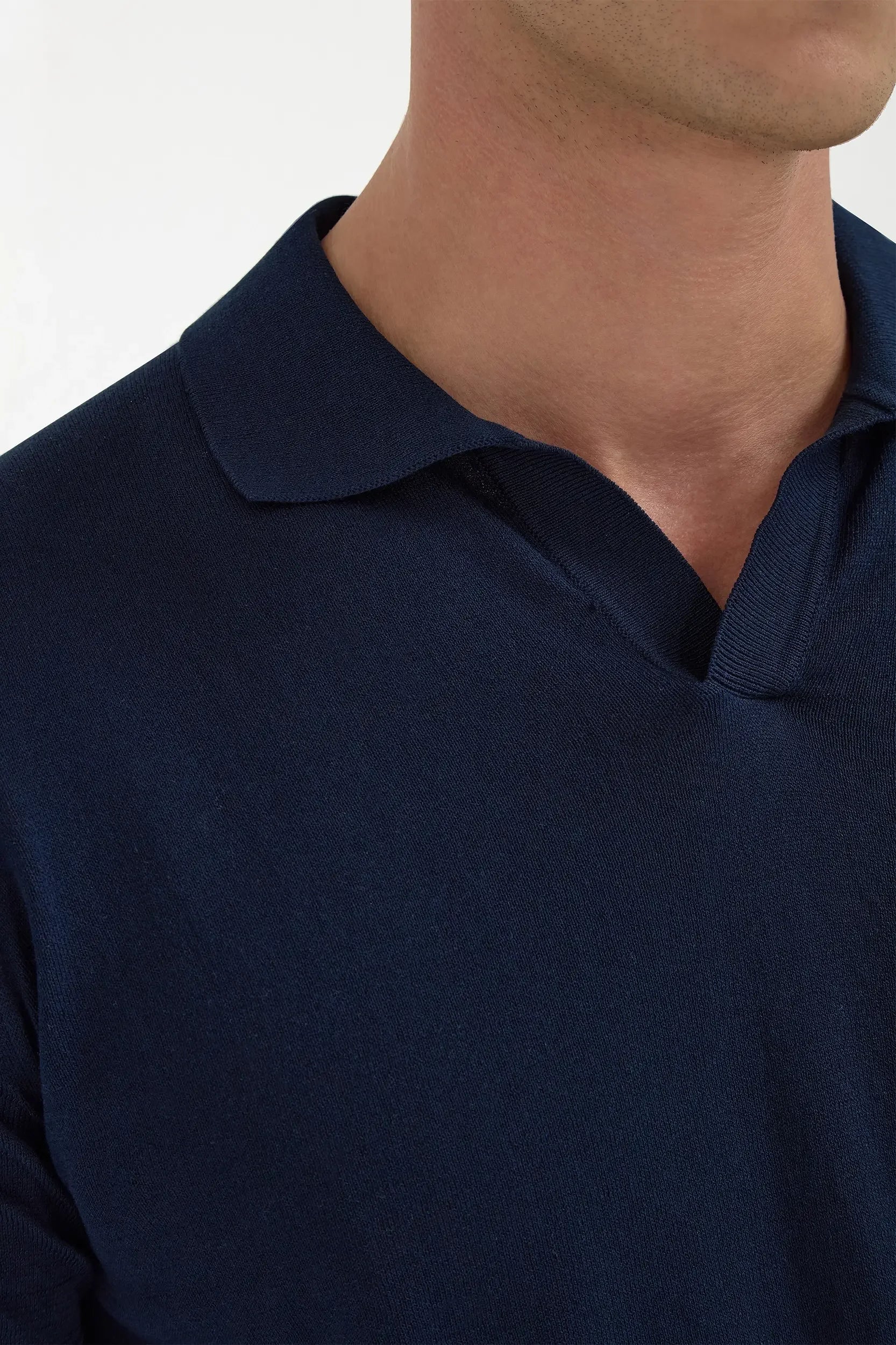 Blue polo shirt