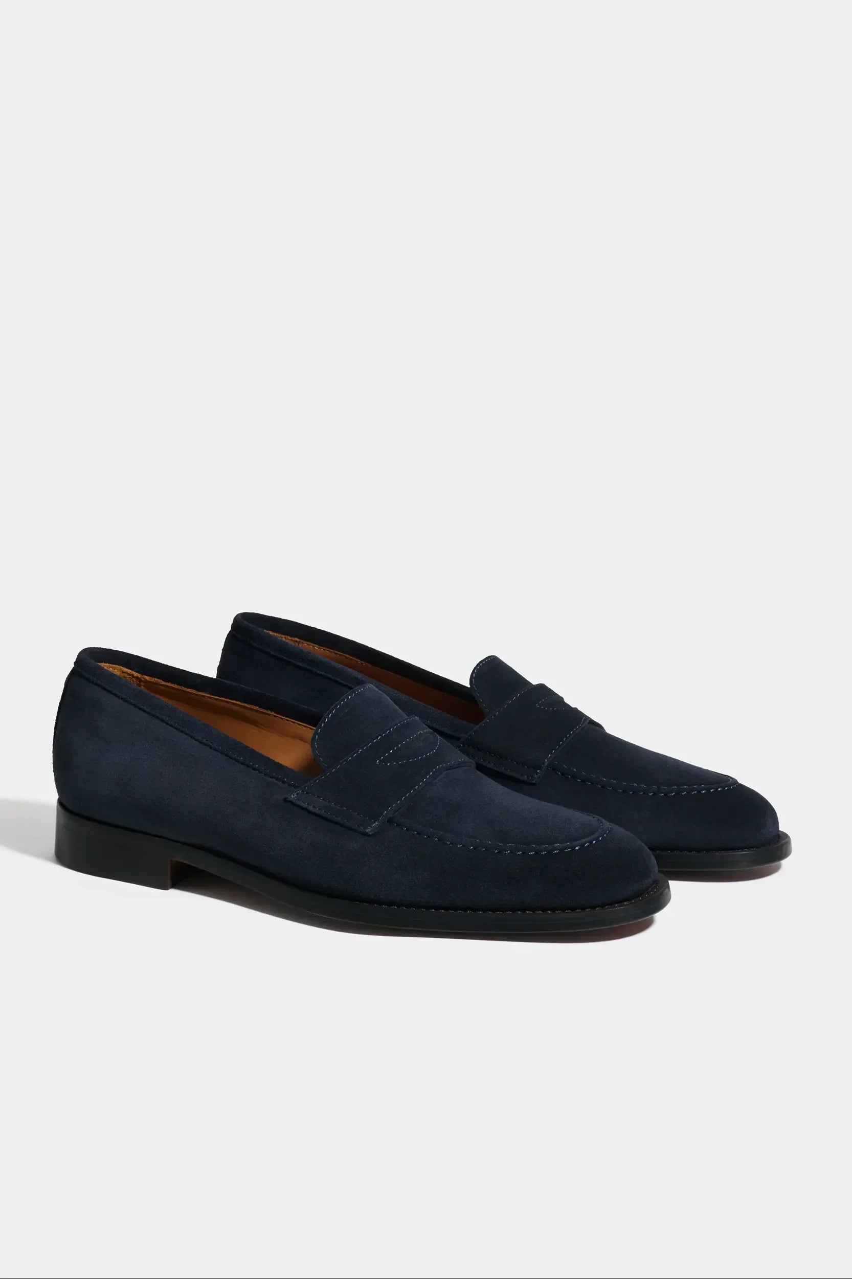 Blue suede penny loafers - Italian design