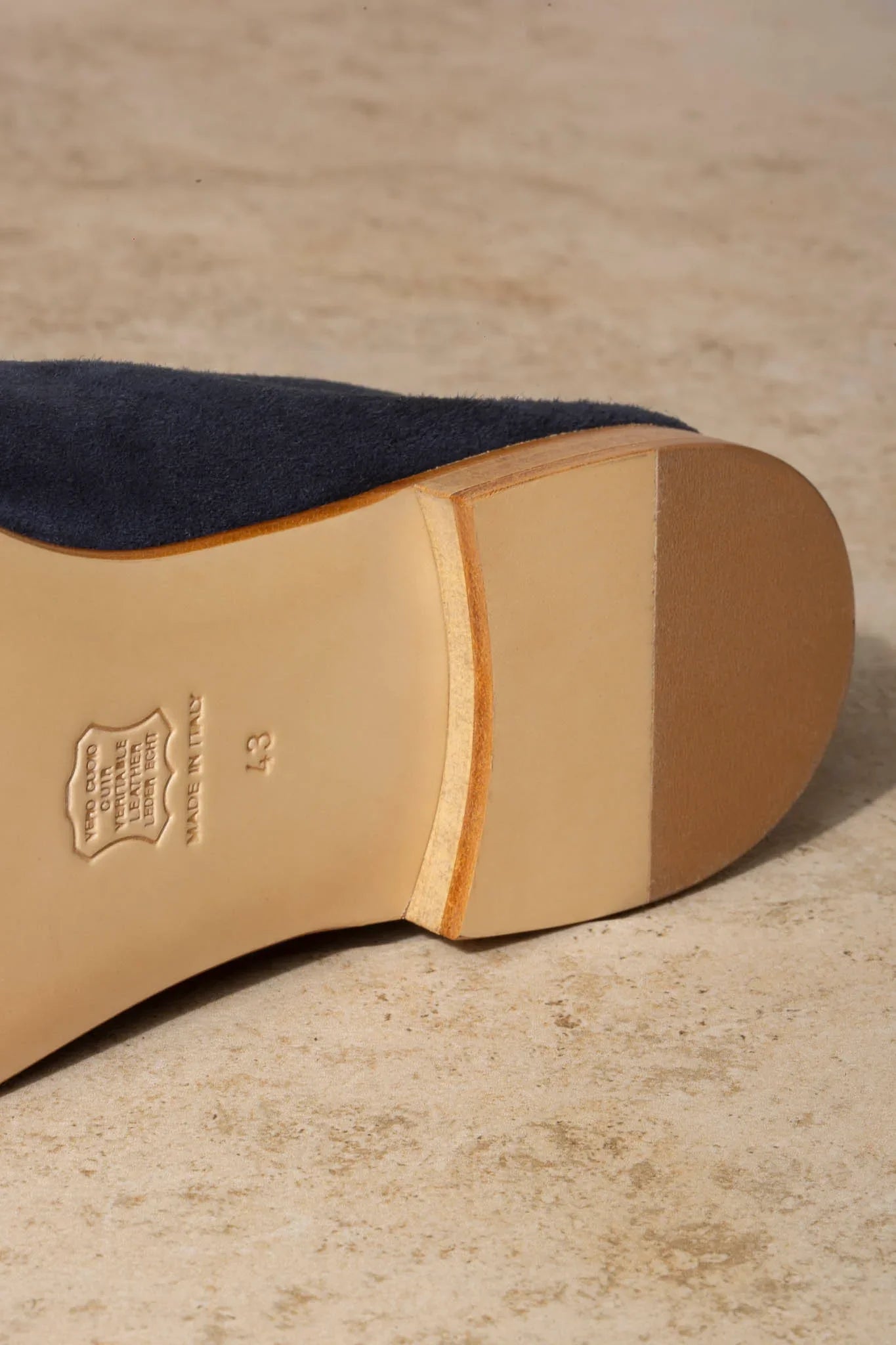 Blue penny loafers in supple leather - Italian design
