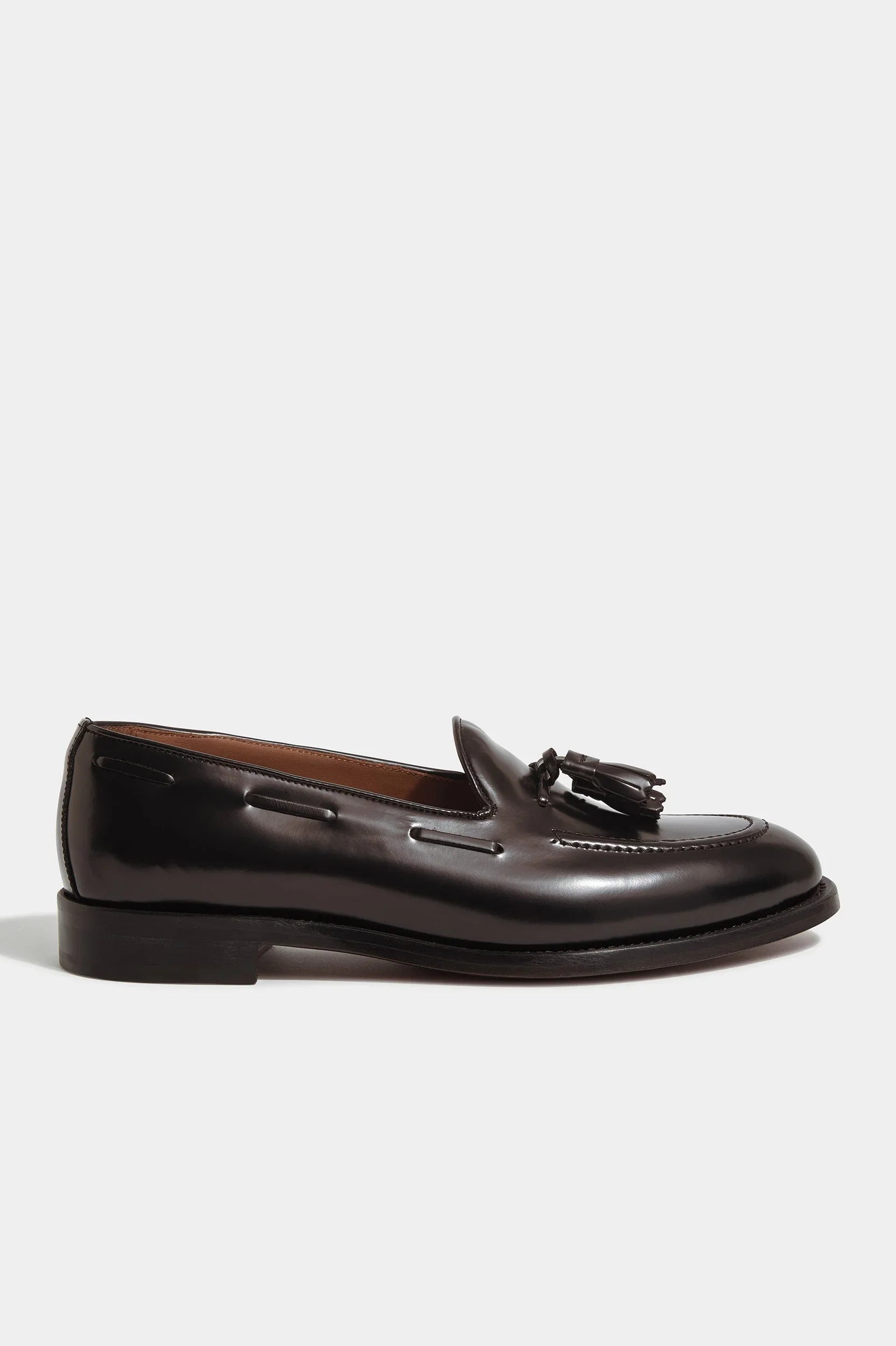 Dark brown tassel loafers - Italian design