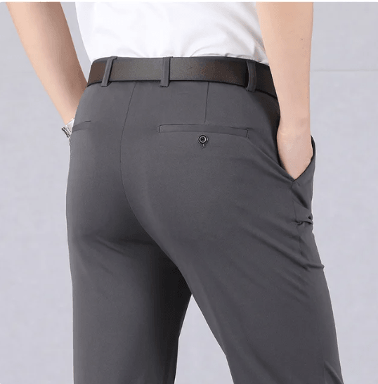 High-stretch classic pants for men