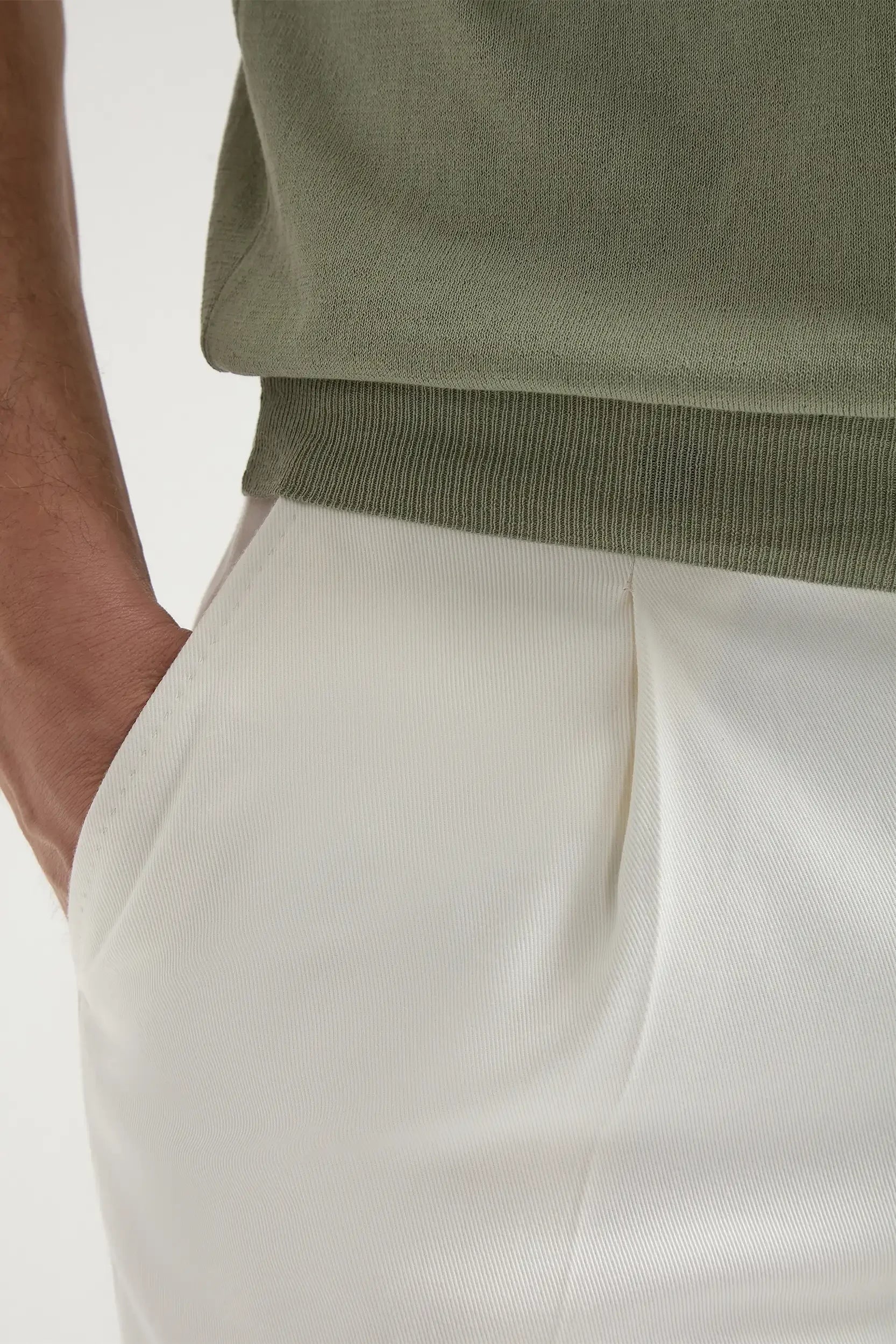 Green polo shirt