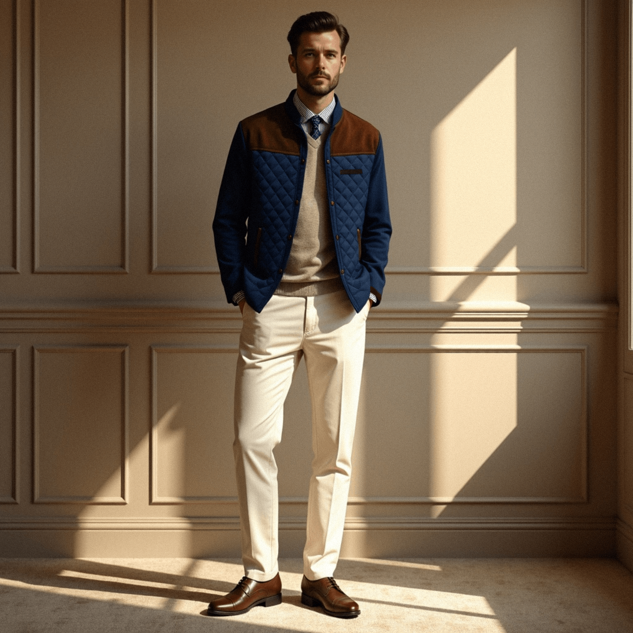 Heritage quilted military jacket
