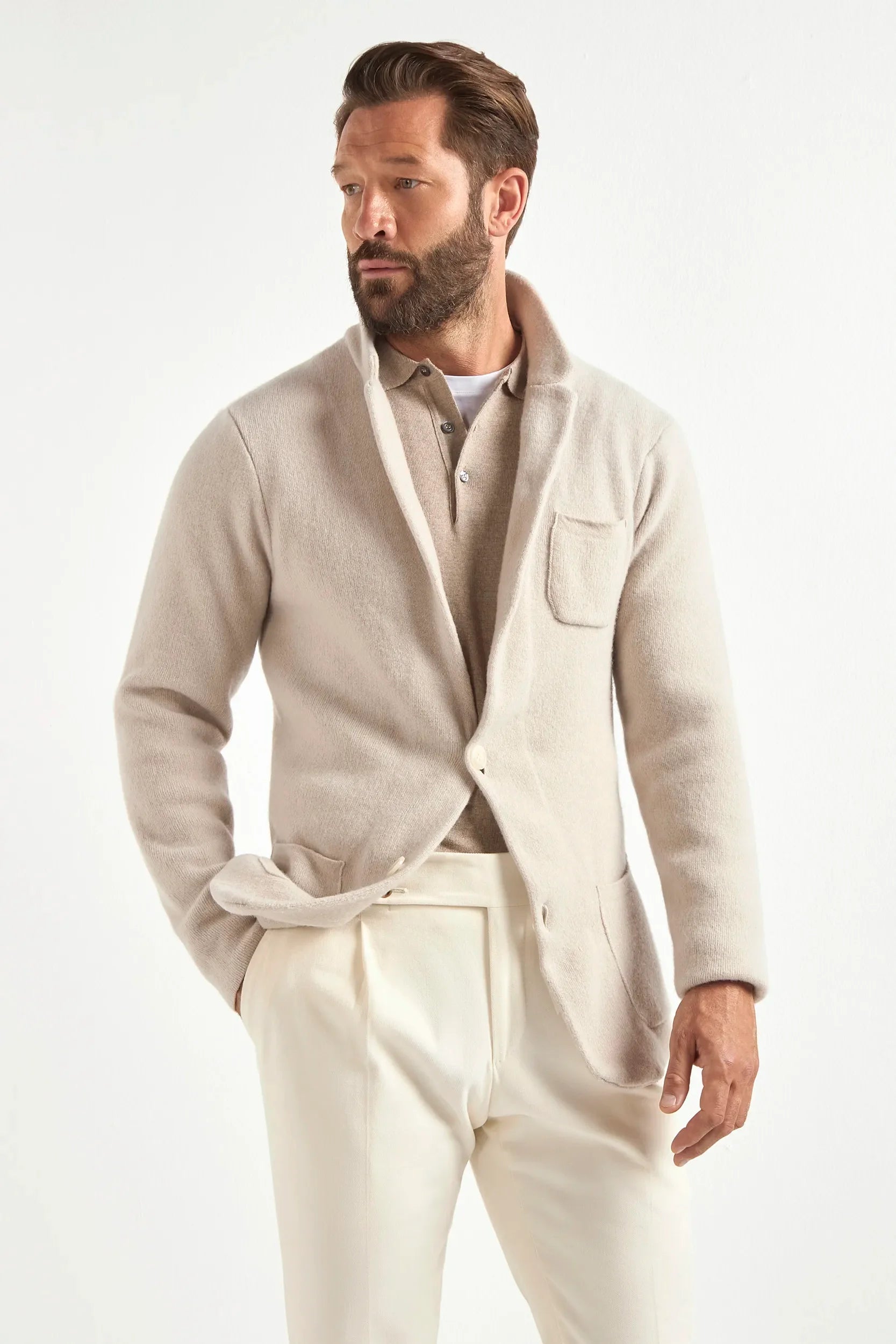 Stone knit jacket - wool and cashmere