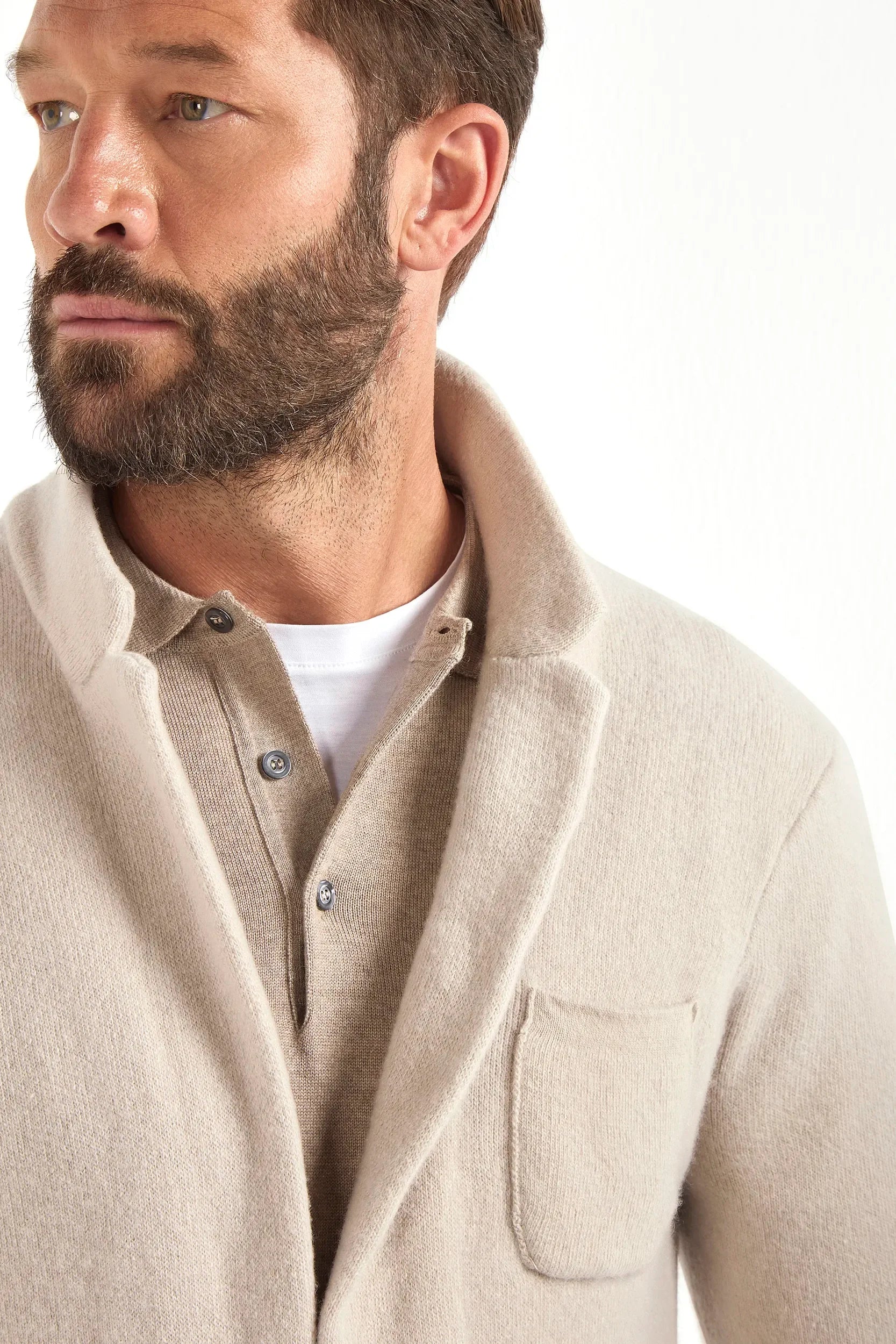 Stone knit jacket - wool and cashmere