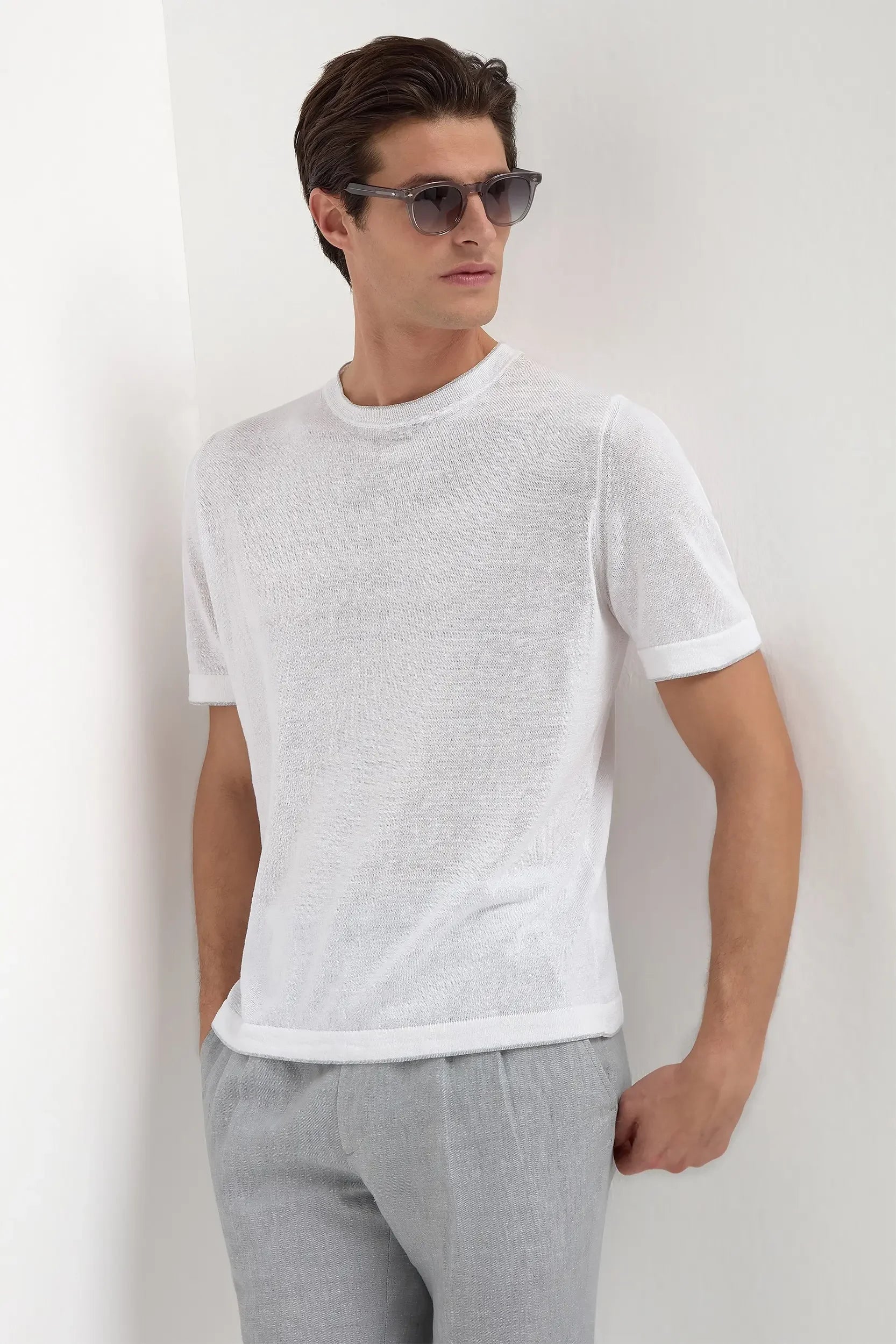 Fine Merino Wool T-Shirt – Ivory White