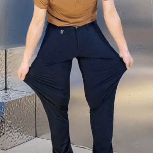 High-stretch classic pants for men