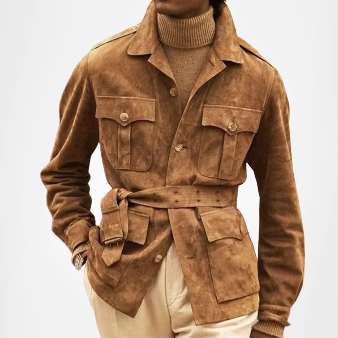 The Alderman military suede jacket