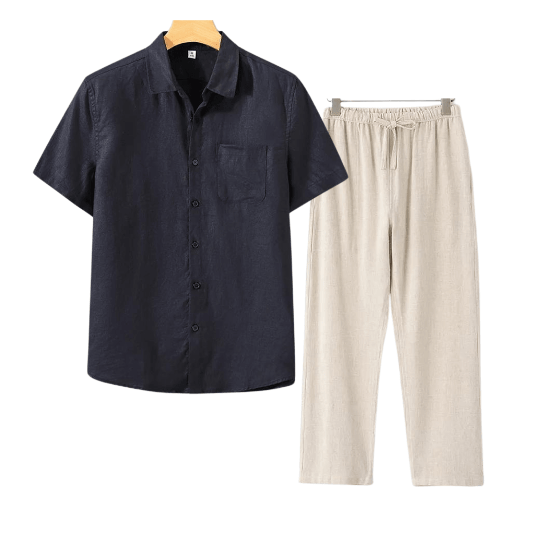 Old Money linen combo (short sleeves)