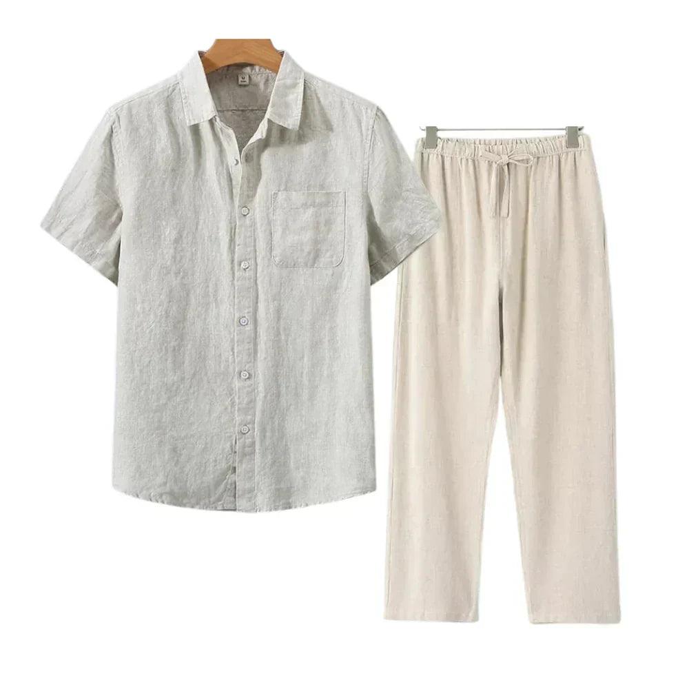 Old Money linen combo (short sleeves)
