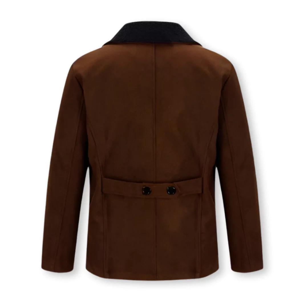 Haverford alpaca wool pea jacket