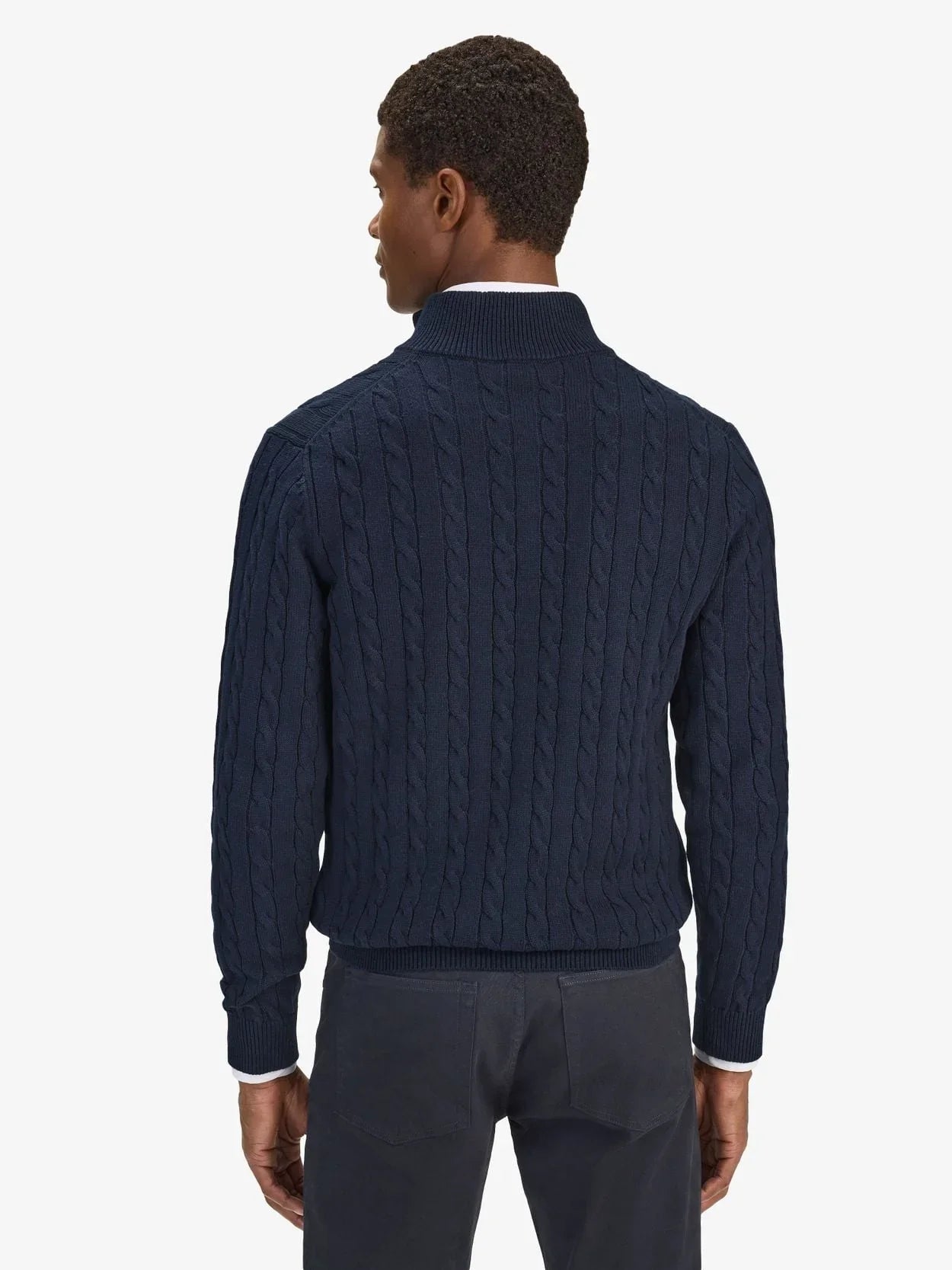 Pull à demi-zip pour homme - 100 % coton