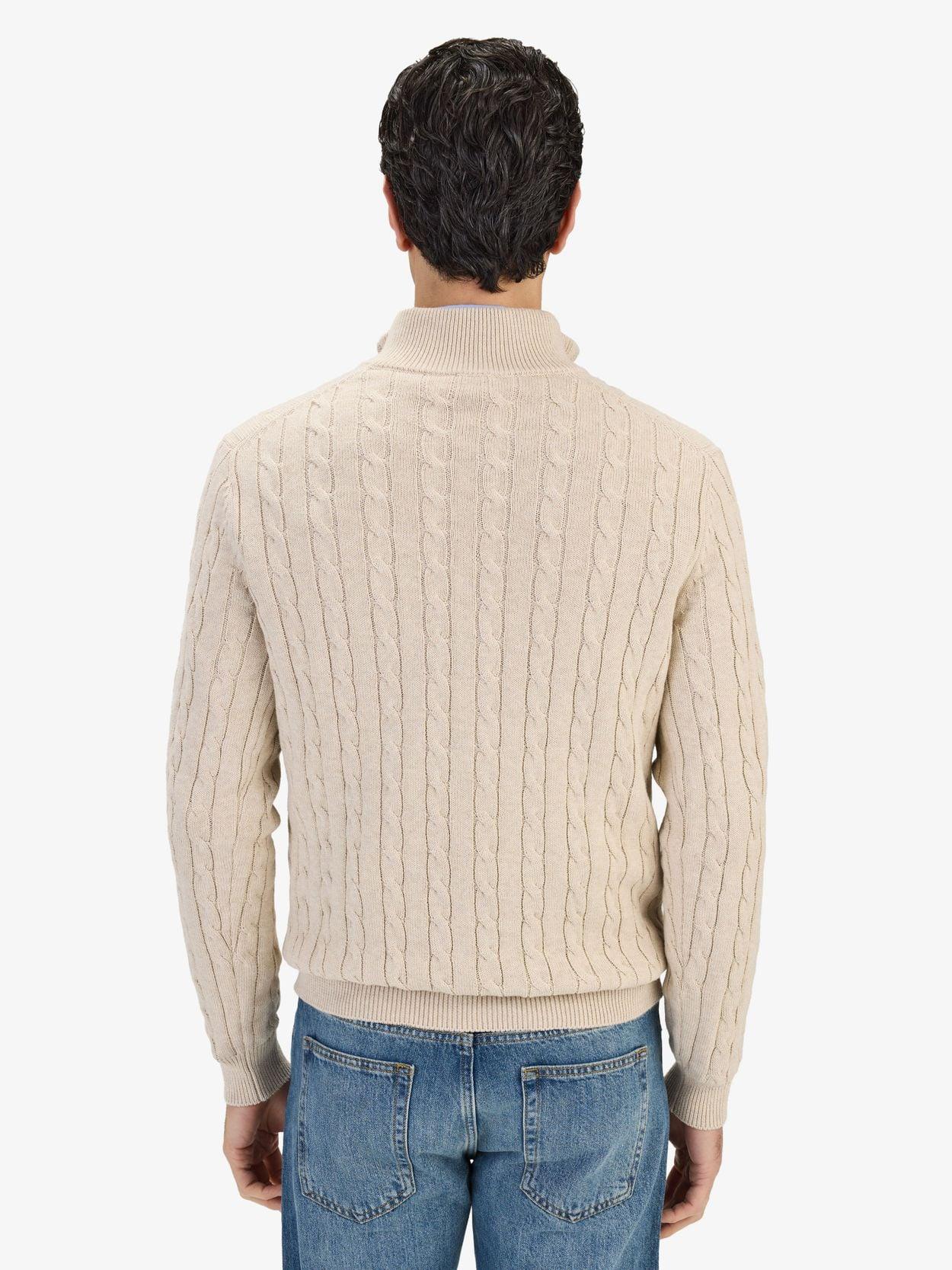 Pull à demi-zip pour homme - 100 % coton