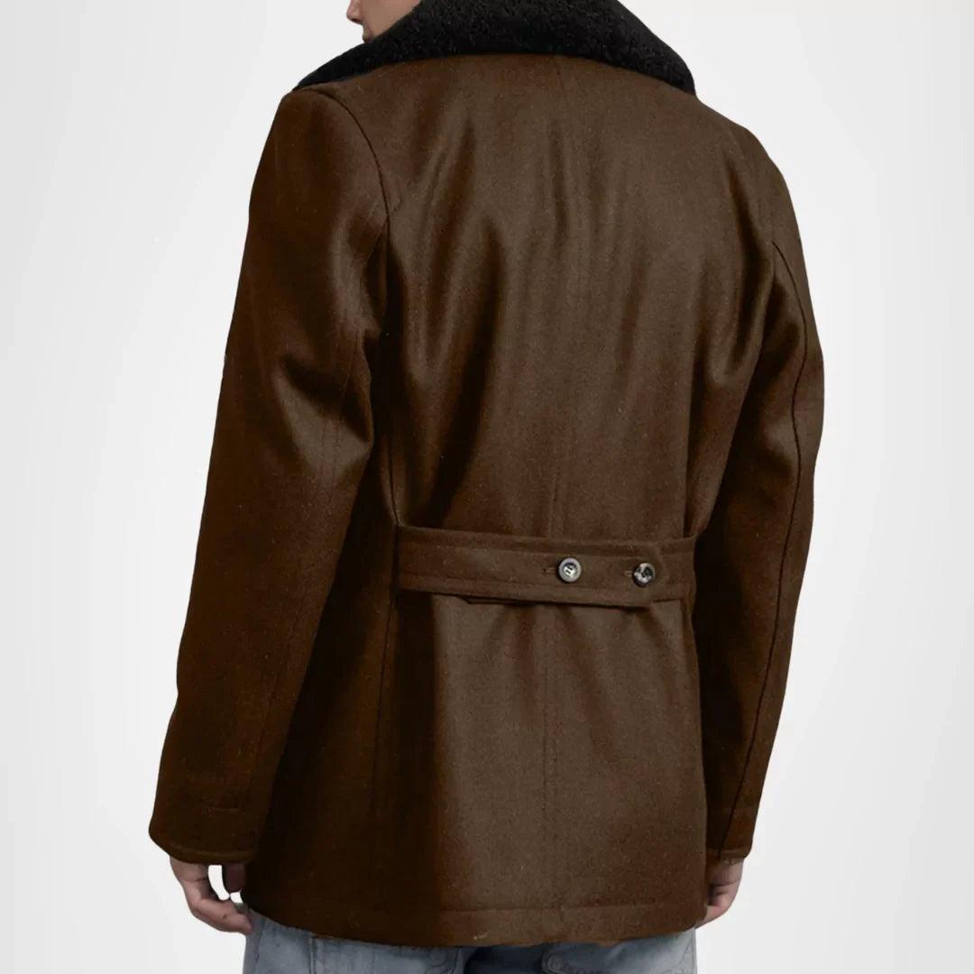 Haverford alpaca wool pea jacket