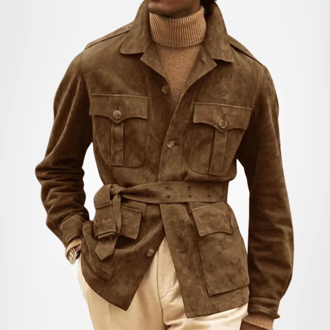 The Alderman military suede jacket