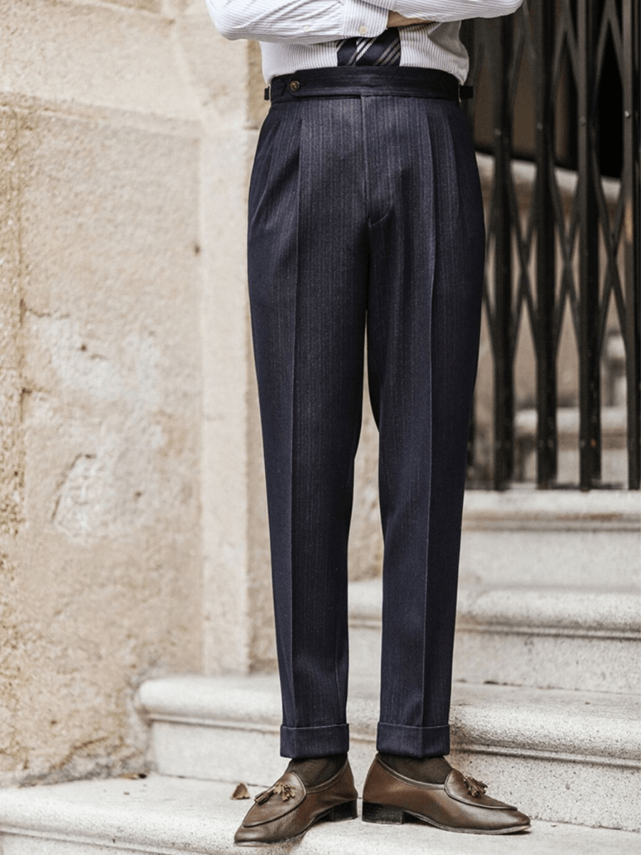 Napoli men's vintage business casual pants - non-iron
