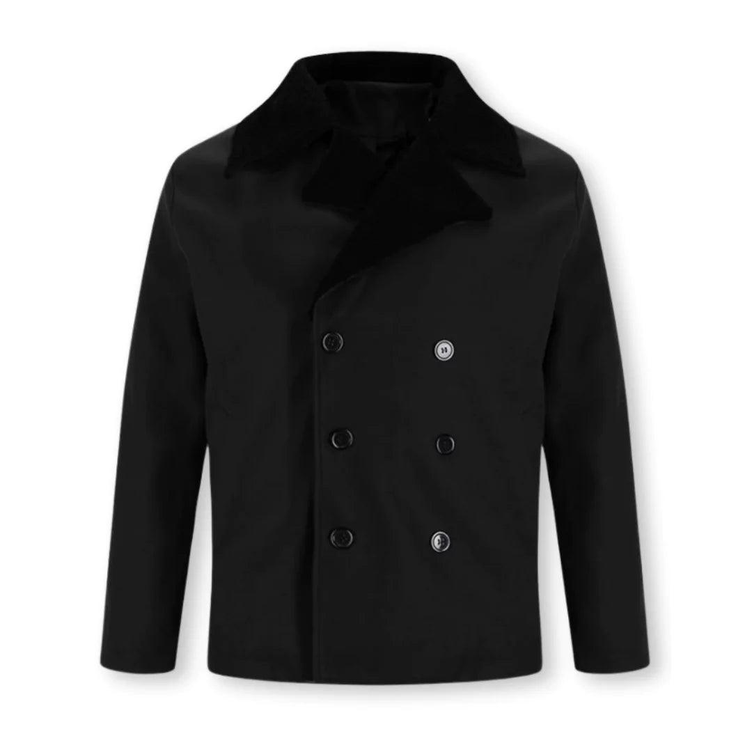 Haverford alpaca wool pea jacket
