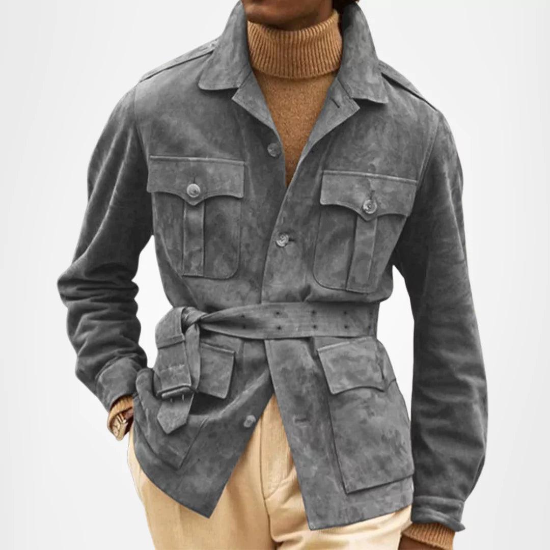 The Alderman military suede jacket