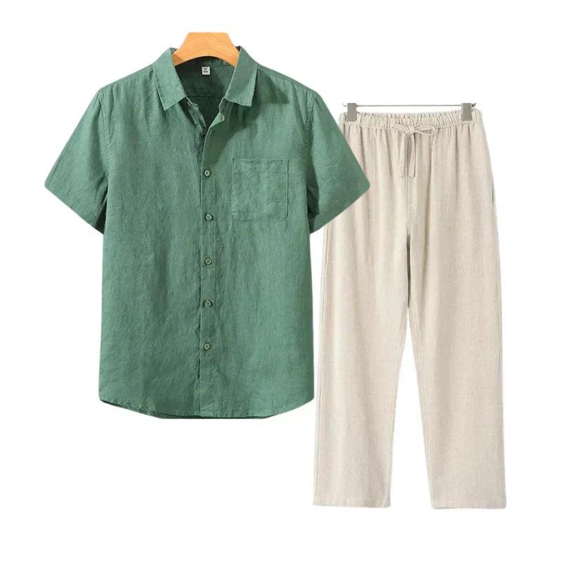 Old Money linen combo (short sleeves)