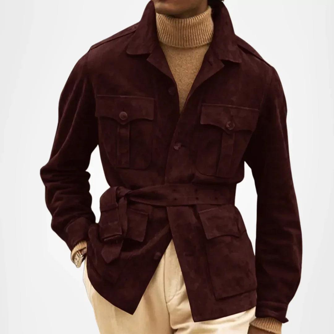 The Alderman military suede jacket
